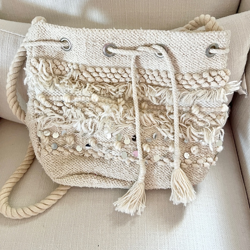 Aerie Cream Moroccan Crossbody Bag - Picture 5 of 6